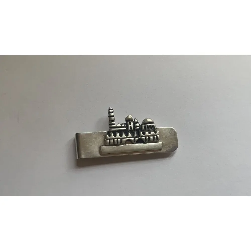 Judaica Sterling Silver 925 Handmade Jerusalem Money Clip